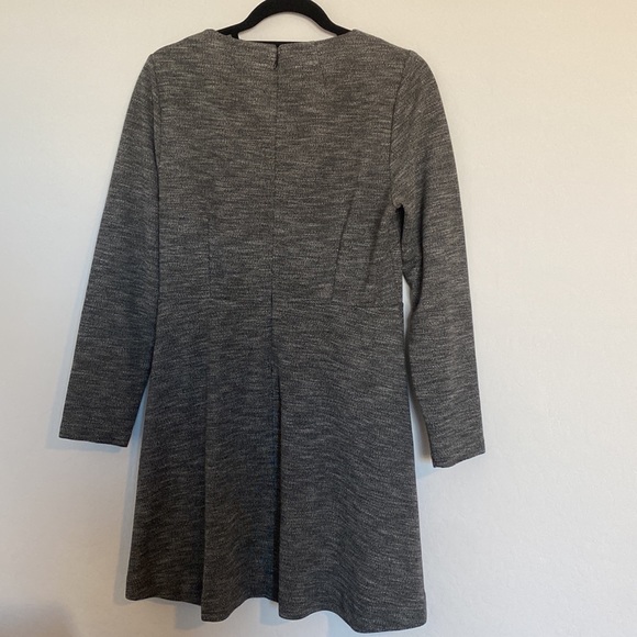 MADEWELL Bridgewalk Long Sleeve V-Neck Dress Gray Sz 12 Style F9143 - Picture 4 of 8
